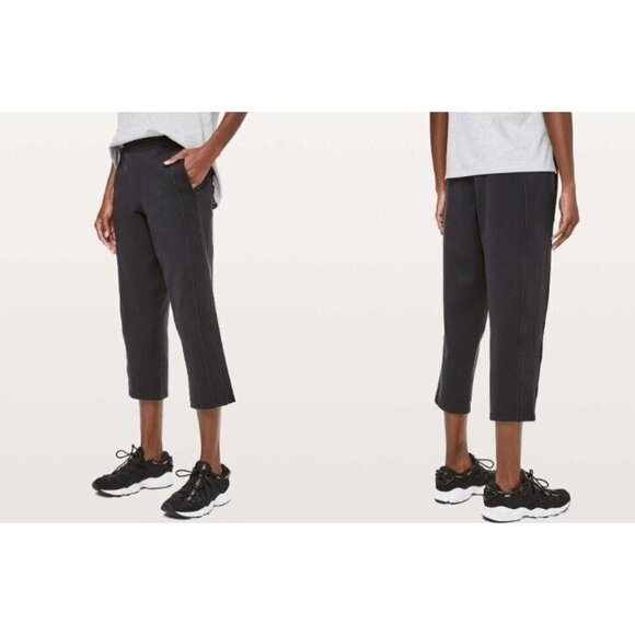 Lululemon Women's Light Strides Crop 23" Pants Gray Black Travel Work Studio 10 - Picture 8 of 8
